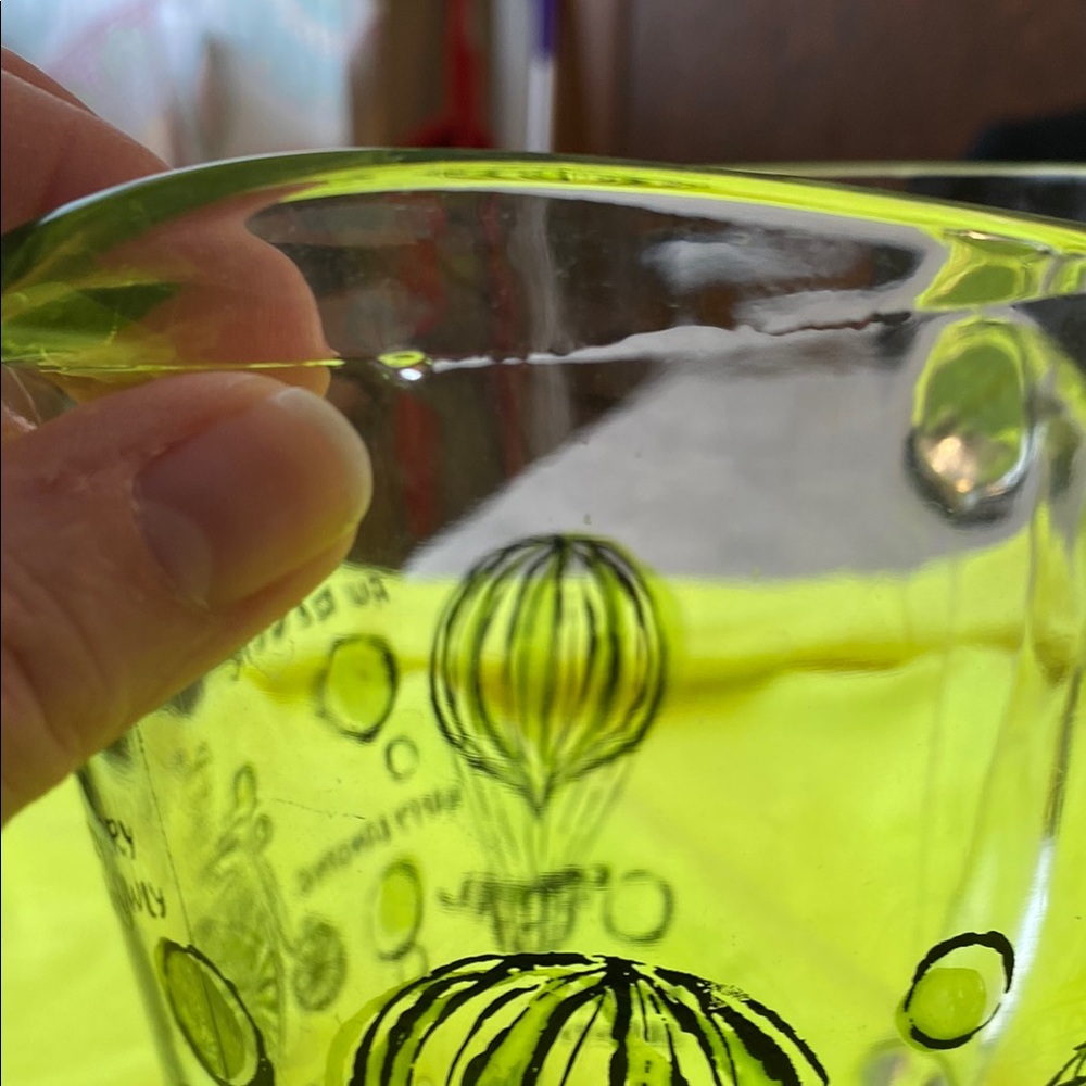 Vintage Mid Century Bon Voyage Train Travel Themed Clear Glass Pitcher - Picture 9 of 9
